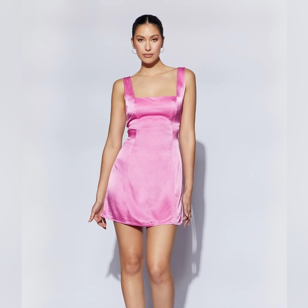 Meshki Carina Tie Back Mini Slip Dress
